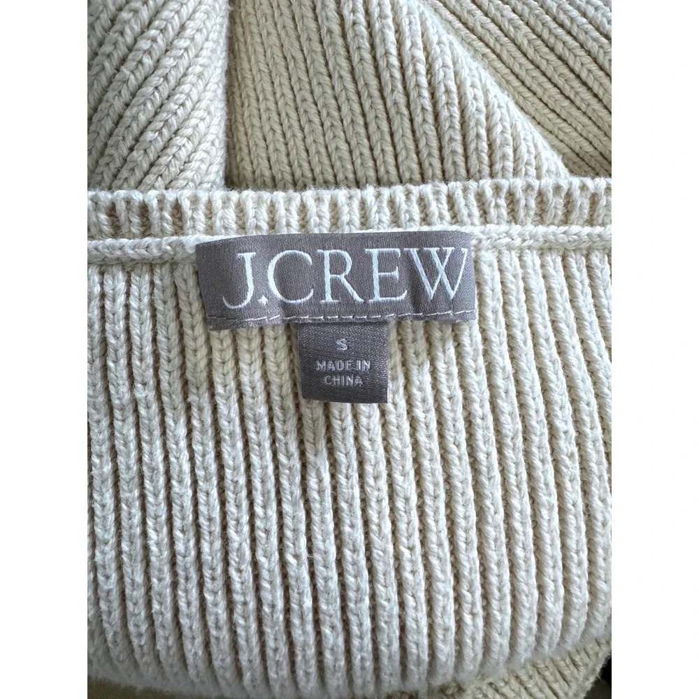 J.Crew | Cream Floral Crochet Crop Tank Top – Boho Knit Summer Camisole - Picture 5 of 5